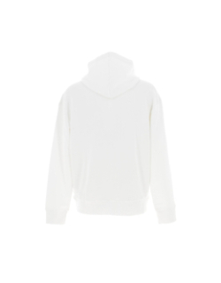 Sweat à capuche double flock logo blanc homme - Calvin Klein