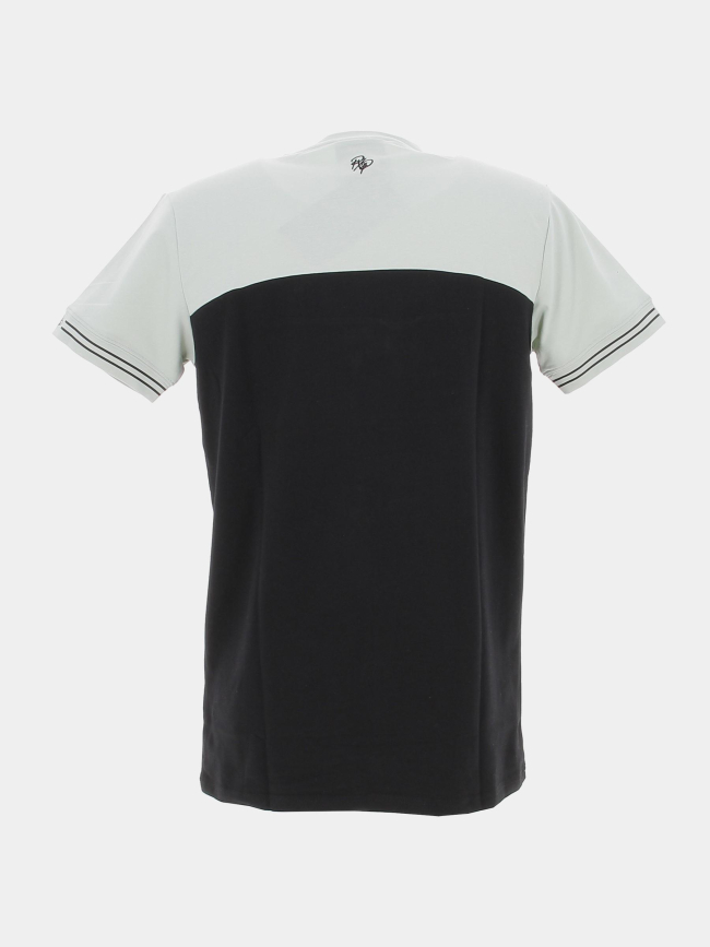 T-shirt bicolore logo signature noir vert homme - Project X Paris