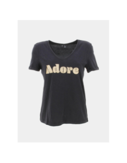 T-shirt cannie adore pailleté noir femme - Vero Moda