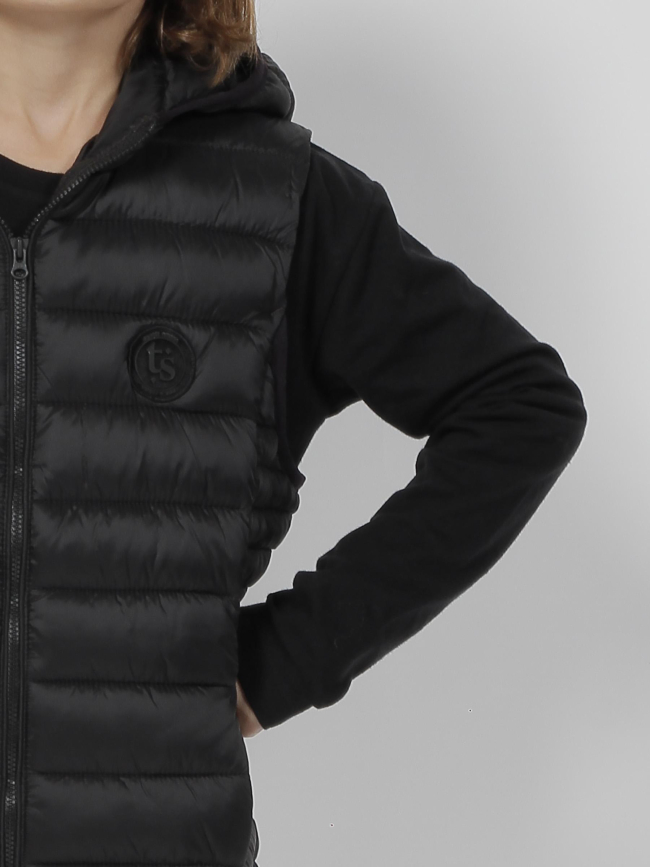 Doudoune sans manches terry 2 noir fille - Teddy Smith