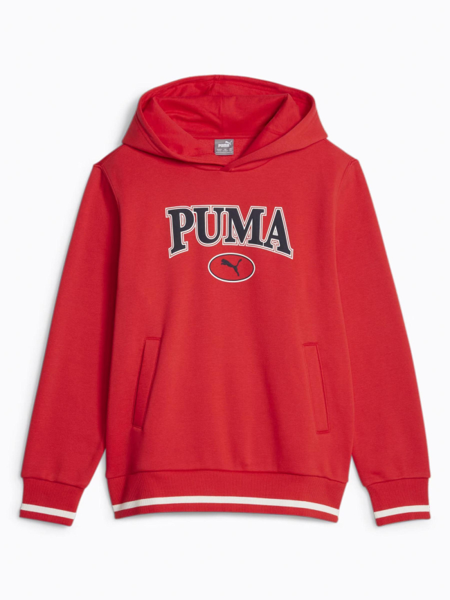 Sweat à capuche squad rouge garçon - Puma