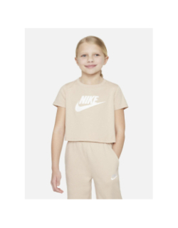 T-shirt crop sportswear futura beige fille - Nike