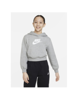 Sweat à capuche nsw club fleece imprimé gris fille - Nike