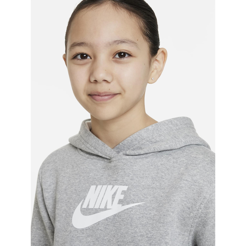 Nike Sweat NSW Fleece Swoosh - Blanc Cassé/Gris Enfant