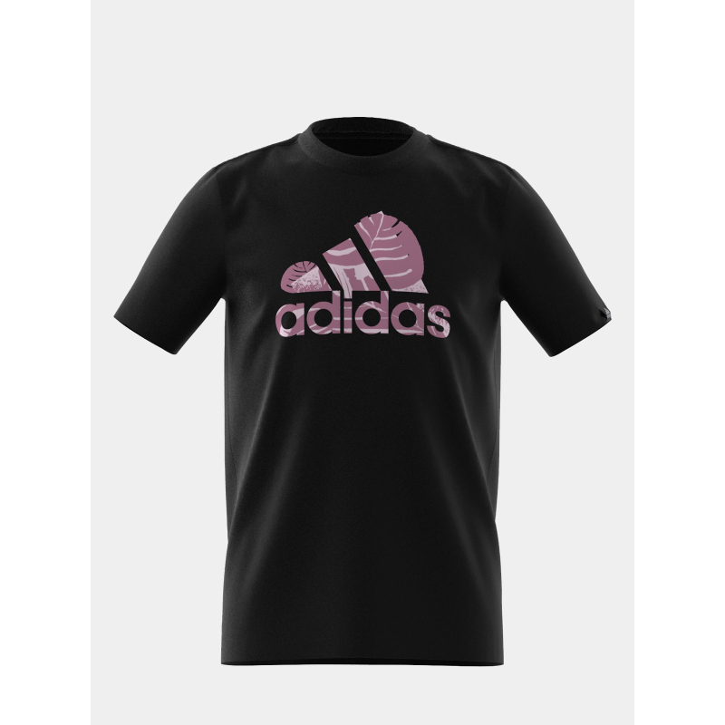 T-shirt bos nature logo rose noir fille - Adidas