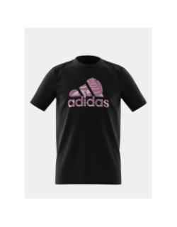 T-shirt bos nature logo rose noir fille - Adidas