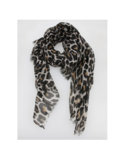 Foulard leo motif animalier noir femme - Morgan