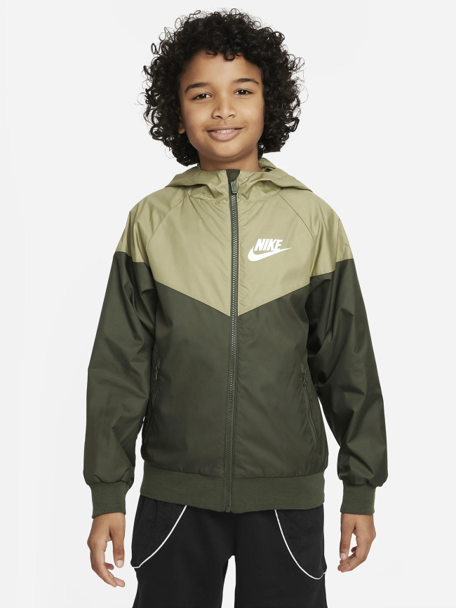 Veste légère imperméable nsw widerunner vert garçon - Nike