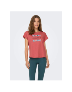 T-shirt loose jess play rouge femme - Only