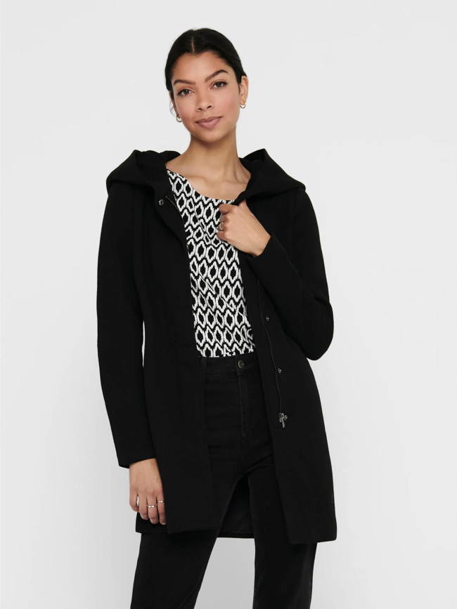Manteau à capuche sedona light noir femme - Only