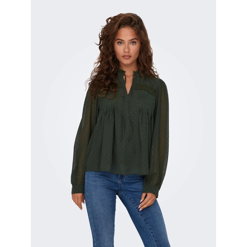 Blouse madonna vert foncé femme - Only
