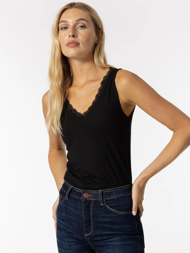 Lot 2 débardeurs vigo 9 dentelle noir/blanc femme - Tiffosi