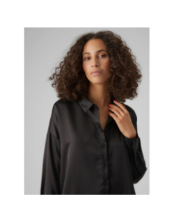 Chemise merle oversize uni noir femme - Vero Moda