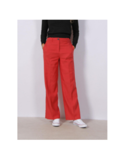 Pantalon fluide large ciffany rouge femme - Vero Moda