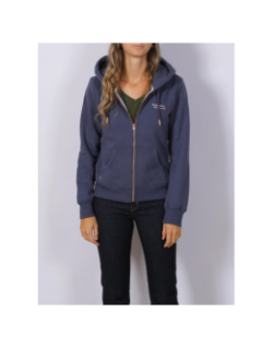 Sweat à capuche essential logo rose bleu femme - Superdry