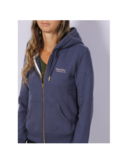 Sweat à capuche essential logo rose bleu femme - Superdry