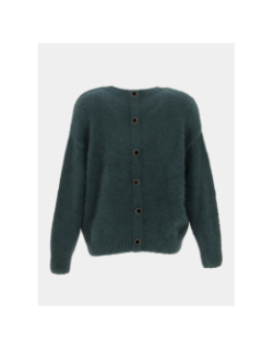 Pull daisy à boutons vert forêt femme - Le Temps Des Cerises