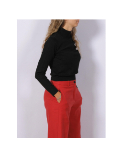 Pull fin col montant boutons bauhaus noir femme - Tiffosi