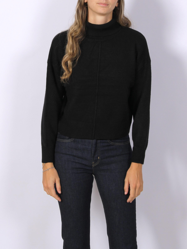 Pull à col roulé polimnia uni noir femme - Tiffosi
