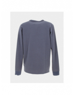 T-shirt manches longues à boutons bleu homme - RMS 26