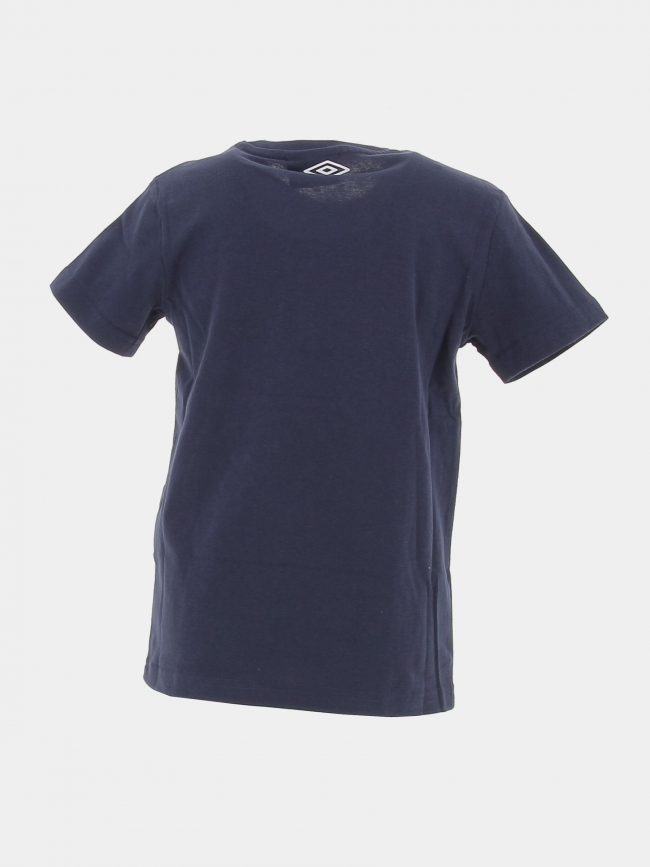 T-shirt logo rayé gam net bleu marine garçon - Umbro