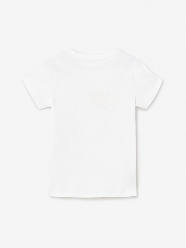 T-shirt mamougi imprimé blanc fille - Le Temps Des Cerises