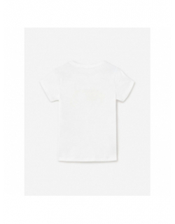 T-shirt mamougi imprimé blanc fille - Le Temps Des Cerises
