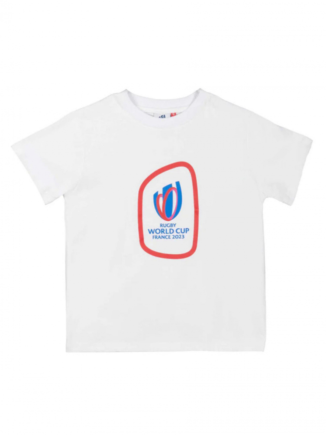 T-shirt logo rugby cdm france 2023 blanc garçon - Holiprom