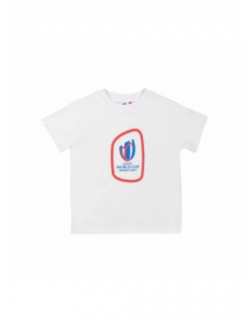 T-shirt logo rugby cdm france 2023 blanc garçon - Holiprom
