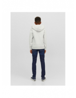 Sweat à capuche logo imprimé gris garçon - Jack & Jones