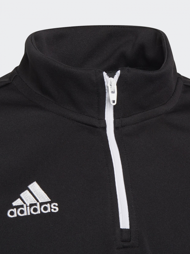 Sweat de football 1/4 zip ent22 training noir garçon - Adidas