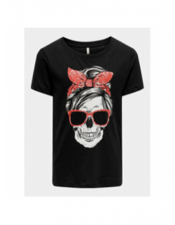 T-shirt kogemma reg squelette noir fille - Only