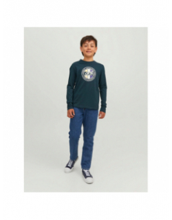T-shirt manches longues arthur vert garçon - Jack & Jones