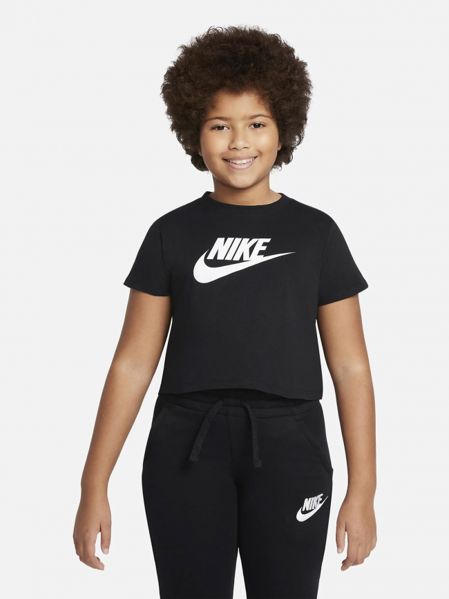 T-shirt nsw crop futura noir fille - Nike