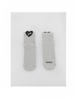 Pack 2 paires chaussettes heart logo blanc/gris femme - Puma