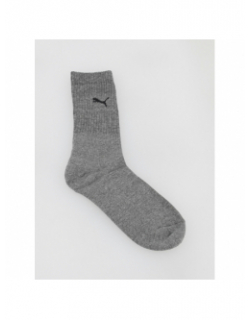Pack 3 paires de chaussettes crew kaki/noir/gris homme - Puma