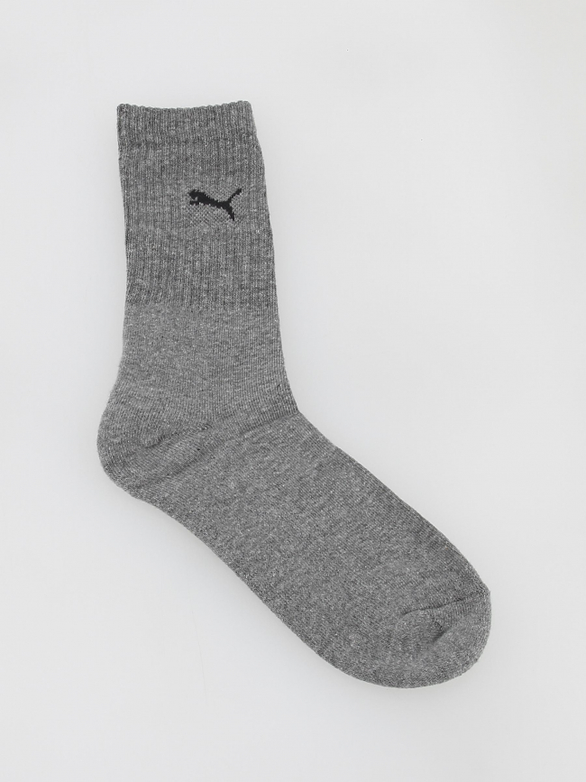 Pack 3 paires de chaussettes crew noir/kaki/gris - Puma