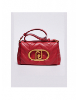 Sac bandoulière matelassé deuzia doré rouge femme - Liu Jo