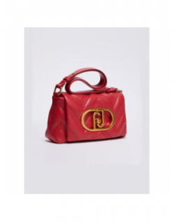 Sac bandoulière matelassé deuzia doré rouge femme - Liu Jo