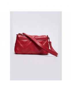 Sac bandoulière matelassé deuzia doré rouge femme - Liu Jo