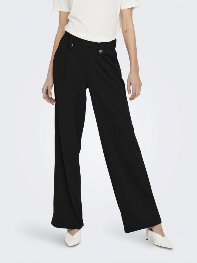 Pantalon ample taille haute sania noir femme - Only