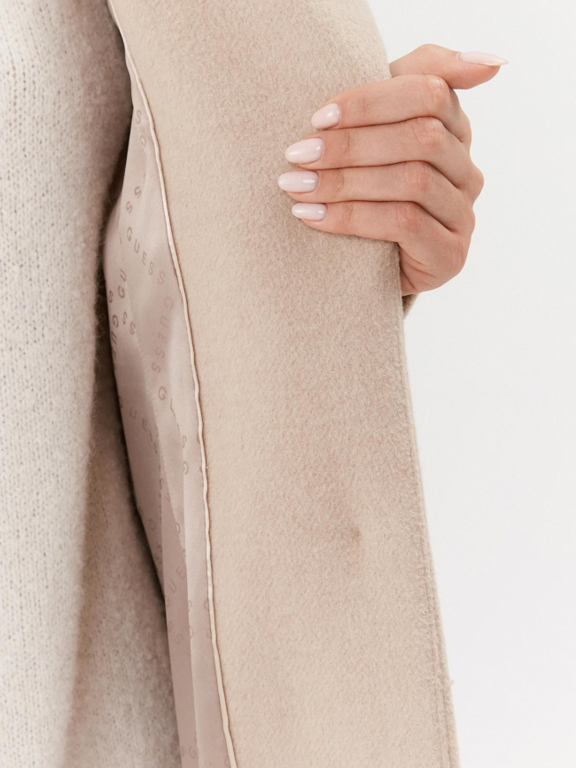 Manteau en laine melangée laurence beige femme - Guess