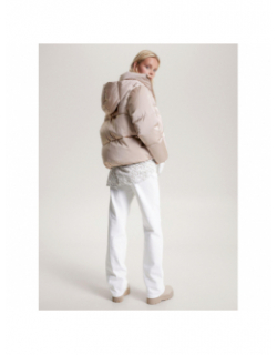 Doudoune satinée en duvet beige femme - Tommy Hilfiger