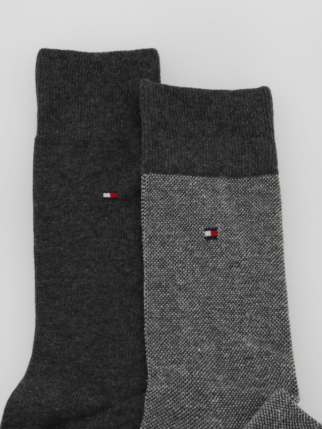 2 paires de chaussettes birdeye gris homme - Tommy Hilfiger