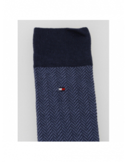 2 paires de chaussettes herringbone bleu homme - Tommy Hilfiger