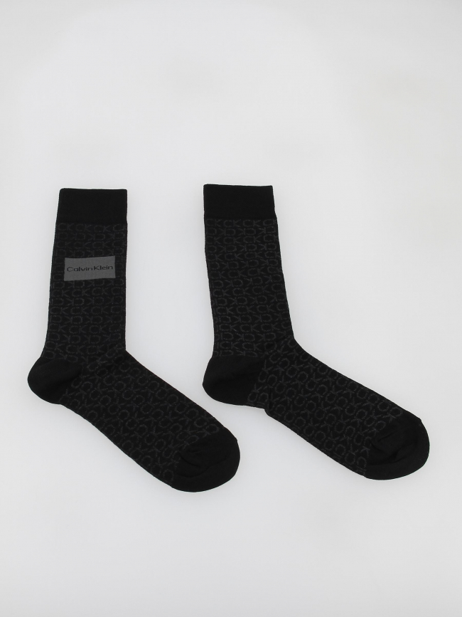Pack 2 paires de chaussettes badge noir homme - Calvin Klein