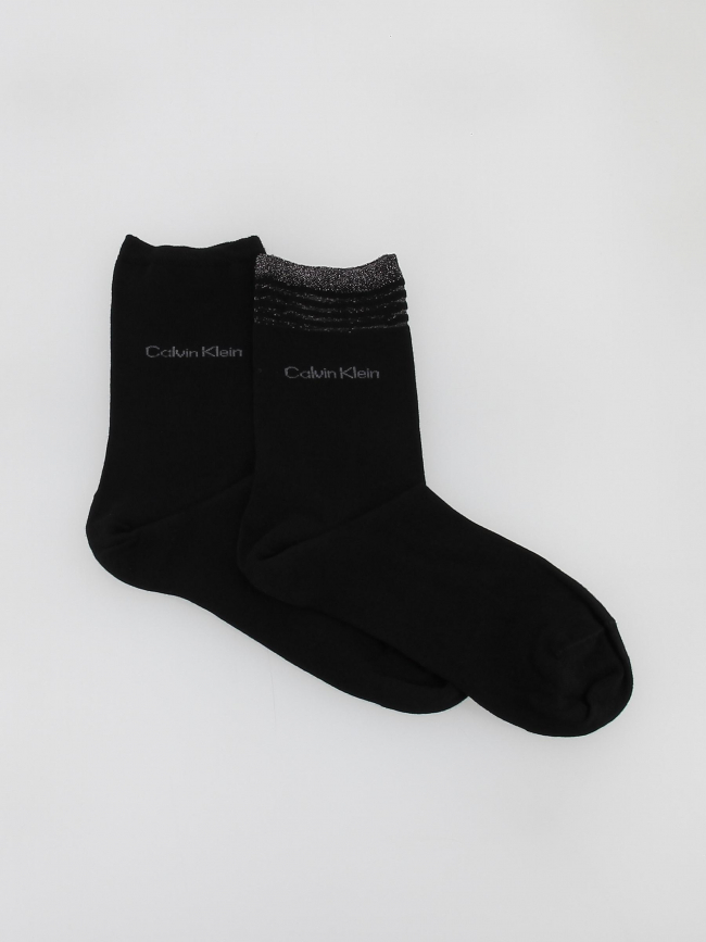 Pack 4 paires de chaussettes paillettes noir femme - Calvin Klein
