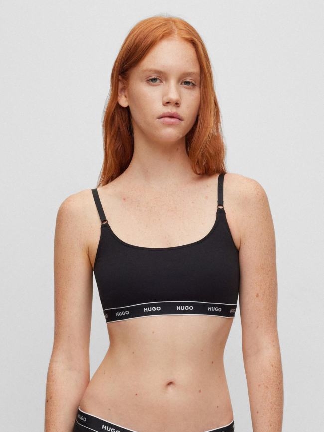 Pack 2 brassières twin stripe noir femme - Hugo