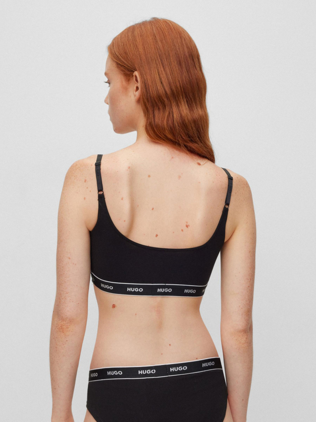 Pack 2 brassières twin stripe noir femme - Hugo