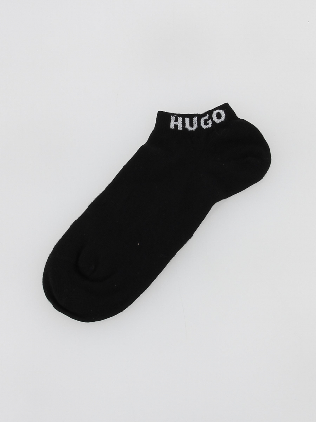 Pack 3 paires de chaussettes basses logo noir homme - Hugo